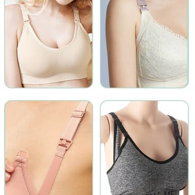 6 ST Justerbar amningsbh axelrem Beige