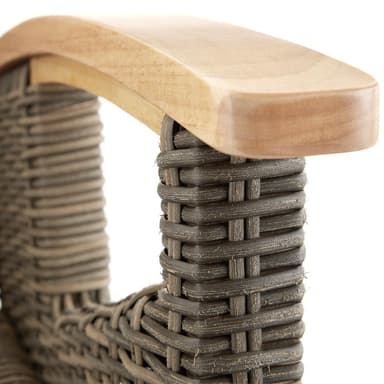 tectake Rottingbord Tarent med 4 stolar Rosarno - natur
