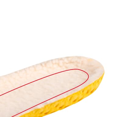 Vintervarmt lammskinn plus sammetssulor 24.5x1 cm
