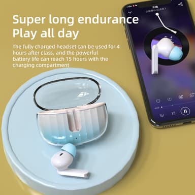 Trådlösa in-ear Bluetooth 5.3 HiFi brusreducerande hörlurar Blå