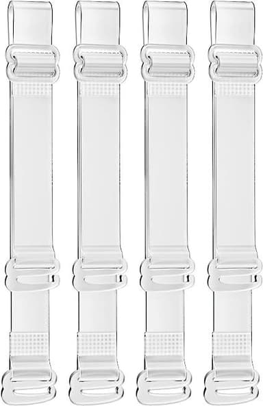 Osynliga bh-band 4-pack 10 mm breda Transparent