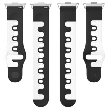 Silikonarmband för Xiaomi Mi Band 8 Pro/Redmi Watch 4 Svart + Vit
