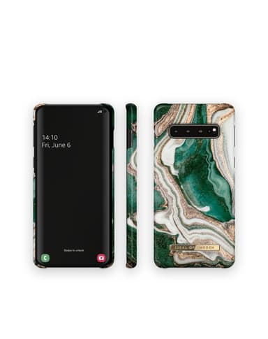 Printed Case Galaxy S10 Golden Jade Marble