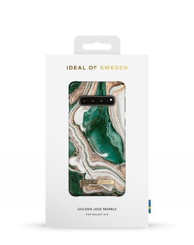 Printed Case Galaxy S10 Golden Jade Marble