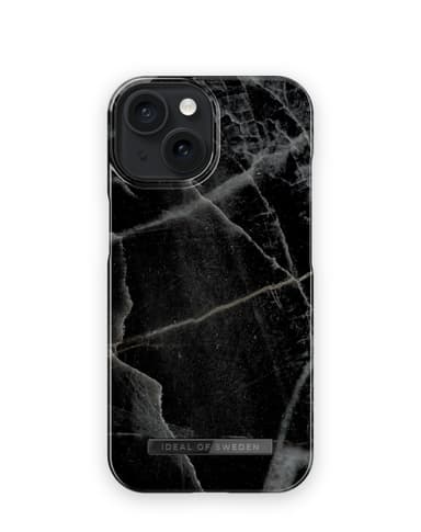 Printed Case iPhone 15 Black Thunder Marble