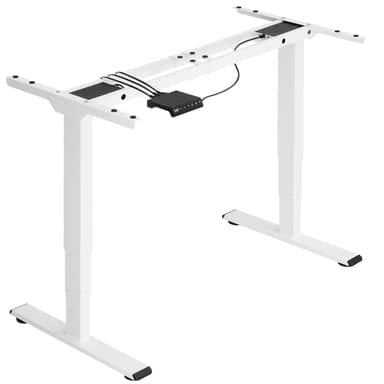 tectake Höj- och sänkbart skrivbord Twain - vit