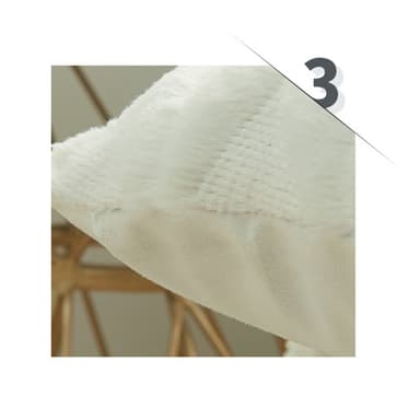 Mjukt dekorativt kuddfodral för vardagsrum, soffa 2-pack Vit L