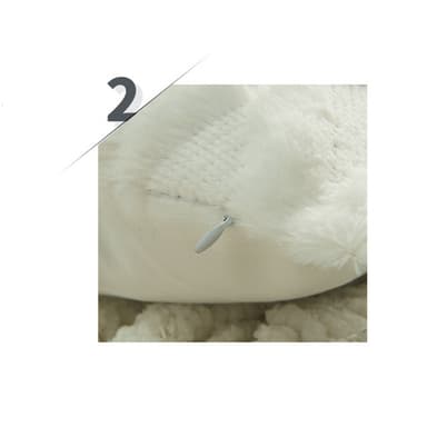 Mjukt dekorativt kuddfodral för vardagsrum, soffa 2-pack Vit L