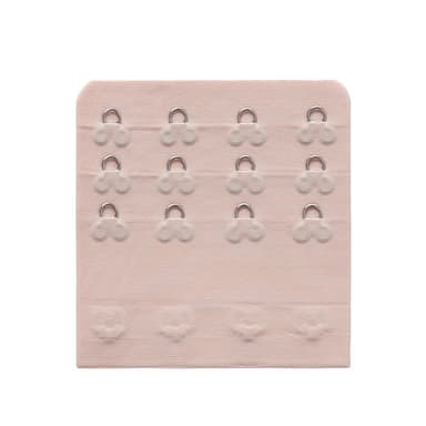 BH Förlängningsrem - 4 Krokar x 3 Rader Svart+silvergrå+rosa
