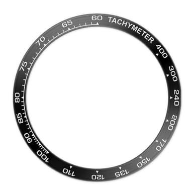 Vridring - Svart med vita markeringar för Samsung Gear S2 Classic