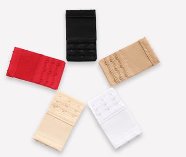 3 krokar 3 rader mellanrum BH-förlängningsbh-förlängningsrem, 5-pack v