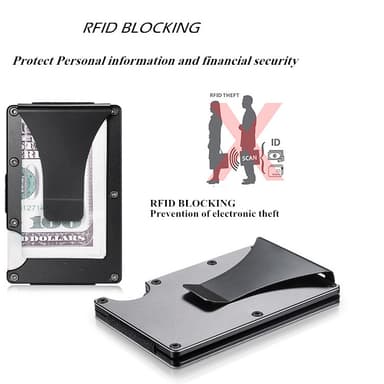 RFID kreditkortshållare med Cash Clip 12 kort Guld