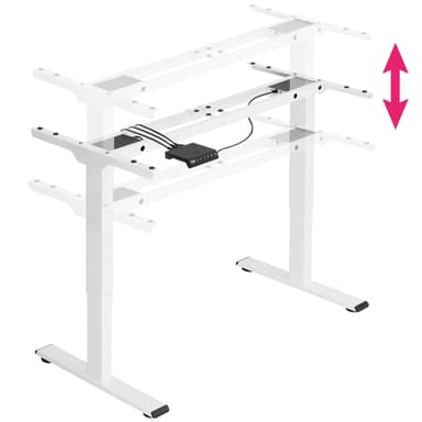 tectake Höj- och sänkbart skrivbord Melville - vit