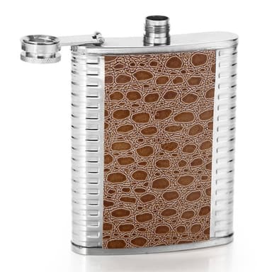 Plunta Flaska Rostfri Stål Whisky Vin Alkohol - Texturerad