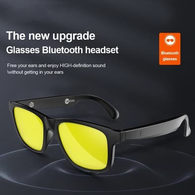 LENOVO C8-Lite Bluetooth Solglasögon Headset Trådlösa hörlurar - Gul