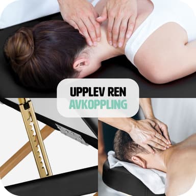 tectake 3-zons massagebänk, stoppning + väska - svart