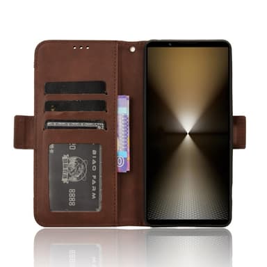 Plånboksfodral till Xperia 1 Vi - Brun