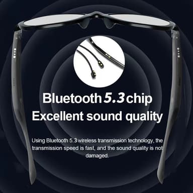 LENOVO C8-Lite Bluetooth Solglasögon Headset Trådlösa hörlurar - Grå