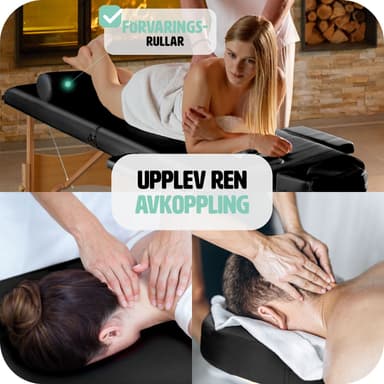 tectake 2-zons massagebänk inkl. kuddar + väska - svart
