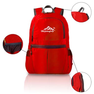 Vikbar Ryggsäck 36L Unisex Vattentät (röd)