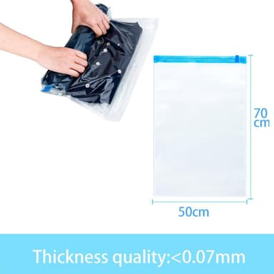 10x Vakuumpåsar 50 x 70 Vakuumförvaringspåsar Klädpåsar