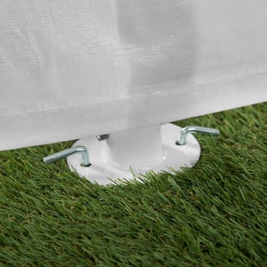 tectake Partytält 6x4m med 4 sidodelar - vit