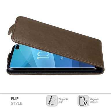 Samsung Galaxy S10 PLUS Flipfodral Skal (Brun)