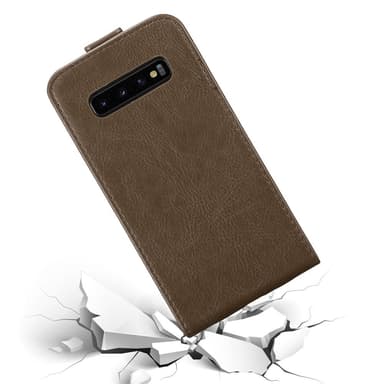 Samsung Galaxy S10 PLUS Flipfodral Skal (Brun)