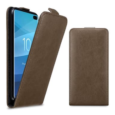 Samsung Galaxy S10 PLUS Flipfodral Skal (Brun)