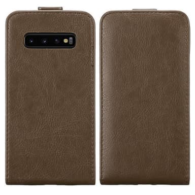 Samsung Galaxy S10 PLUS Flipfodral Skal (Brun)