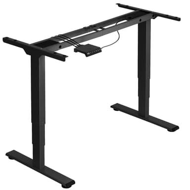 tectake Höj- och sänkbart skrivbord Twain - svart