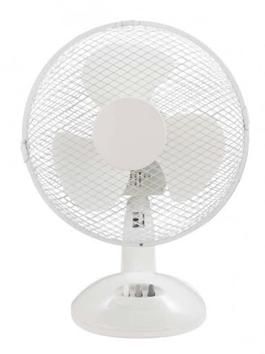 Bordsfläkt i klassisk design, Oscillerande, 26 cm, Vit