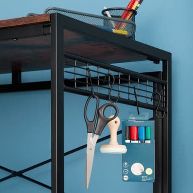 tectake Skrivbord Paterson fällbar 102x51x77cm - Industriellt mörkt trä, rustikt