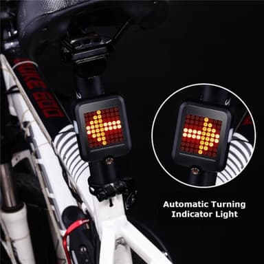 Smart automatisk baklampa till cykel med lasersensor & 64st LED