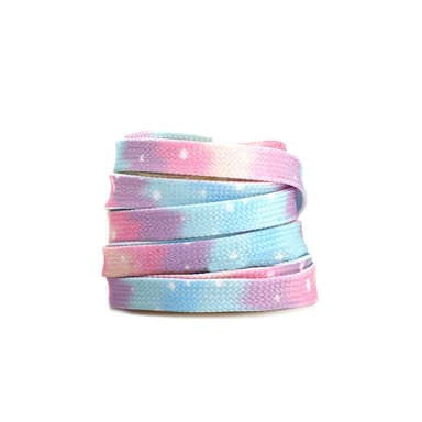Tie-Dye tryckta platta skosnören (2 par) Flerfärgad 2