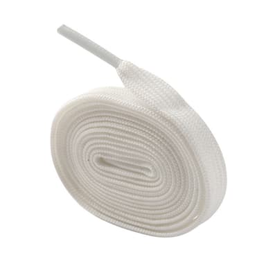 Platta skosnören i polyester-bomull 5-par beige M