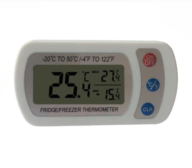 Digital kyltermometer med krok Vit