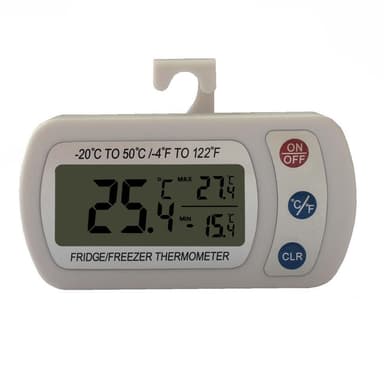 Digital kyltermometer med krok Vit