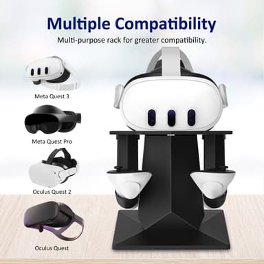 Universal Display Stand för Meta Quest 3 VR-headset Svart