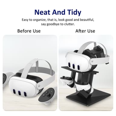 Universal Display Stand för Meta Quest 3 VR-headset Svart