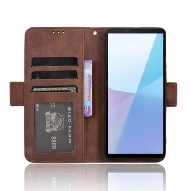 Till Sony Xperia 10 VI Plånboksfodral  - Brun