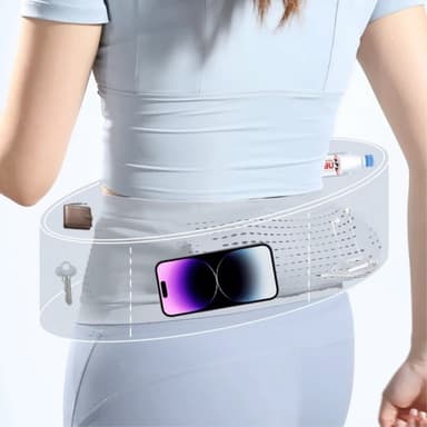 Elastisk löpbälte Midjeväska Fanny Pack - Svart / S