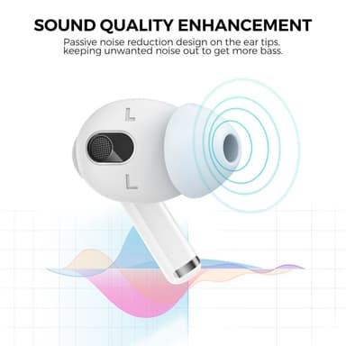 För AirPods 3 Bullerreducerande öronspetsar Silikonskydd L