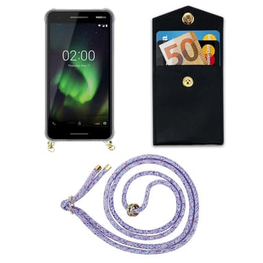 Nokia 2.1 Skal Fodral Kedja (Lila)