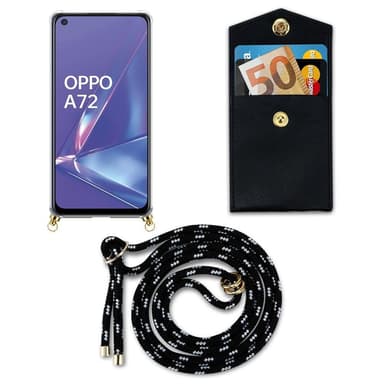 Oppo A92 Skal Fodral Kedja (Svart)