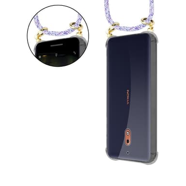 Nokia 2.1 Skal Fodral Kedja (Lila)