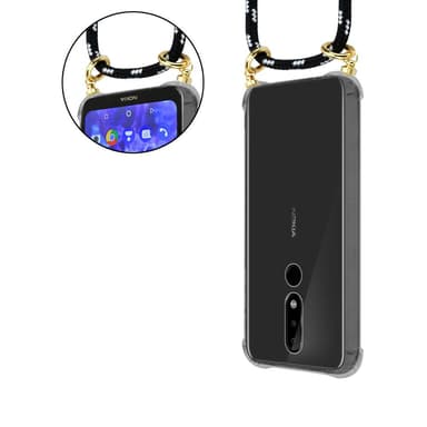 Nokia 5.1 PLUS / X5 Skal Fodral Kedja (Svart)