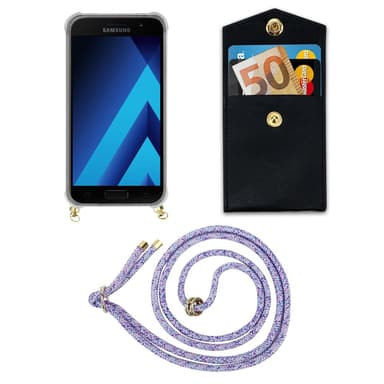 Samsung Galaxy A3 2017 Skal Fodral Kedja (Lila)