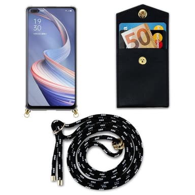 Oppo A92s Skal Fodral Kedja (Svart)