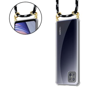 Oppo A92s Skal Fodral Kedja (Svart)